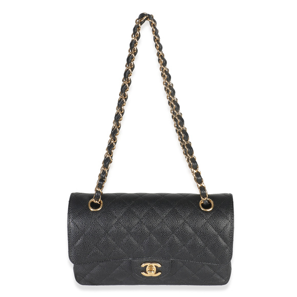 Chanel Black Quilted Caviar Small Classic Double Flap Bag - Picture 6 of 8